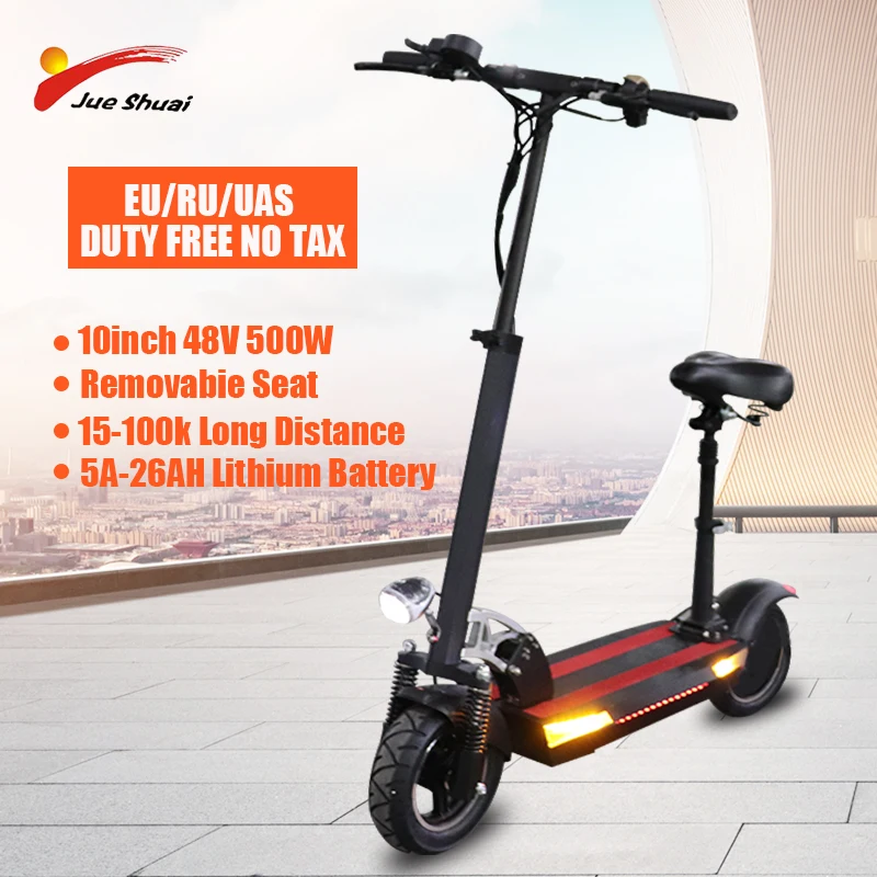 

Electric Scooters for Adults 26Ah электросамокат Lithium Battery 500W 48V Foldable Skateboard Scooter WITH Seat LCD DISPALY